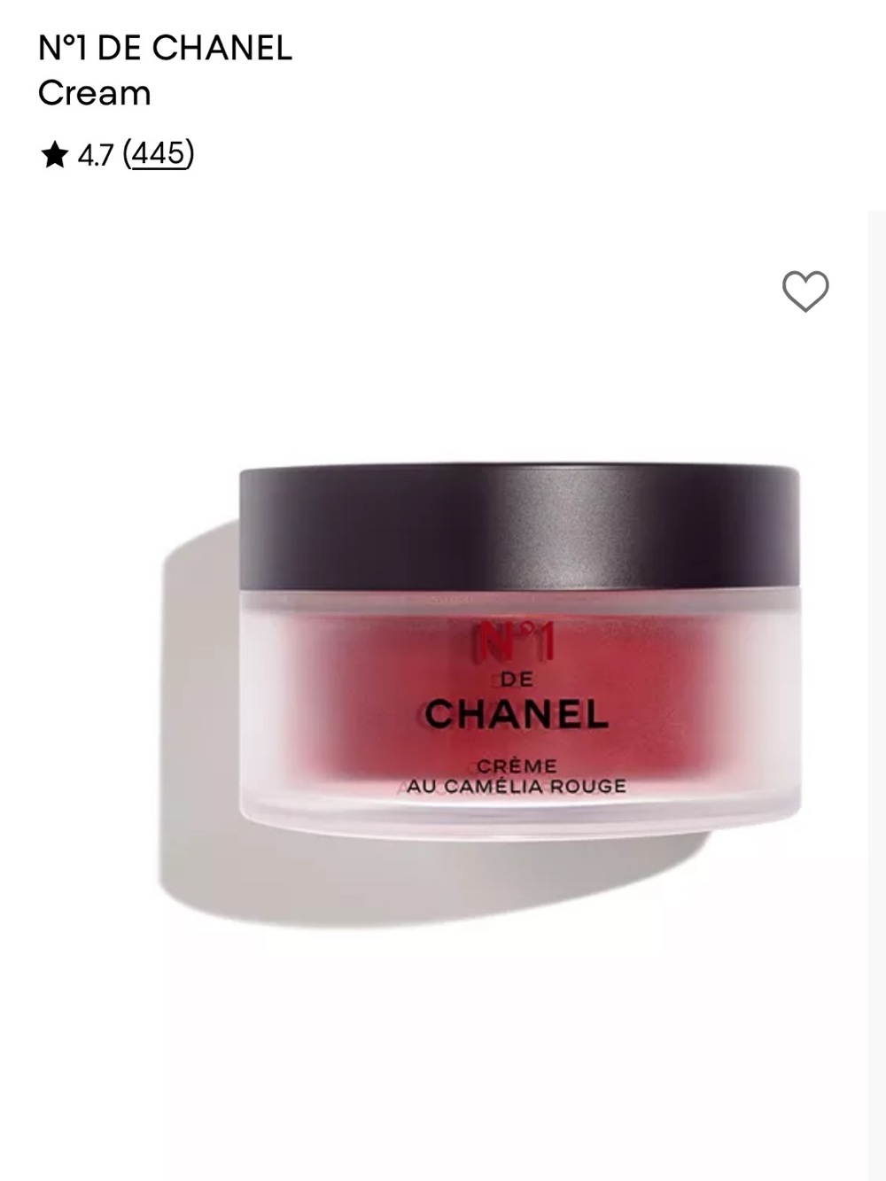 CHANEL N°1 Cream in Red with Black Lid